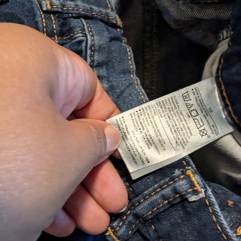 Old Navy Denim | Boys Straight Jeans Sz 16 | Casual Perfect Fit - Picture 5 of 5